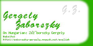 gergely zaborszky business card